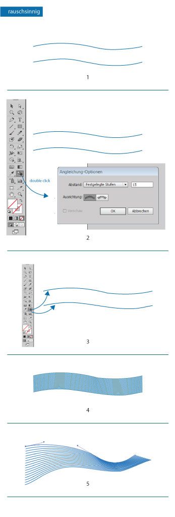 Angleichen Werkzeug Adobe Illustrator