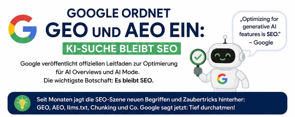 Google ordnet GEO und AEO ein | rauschsinnig